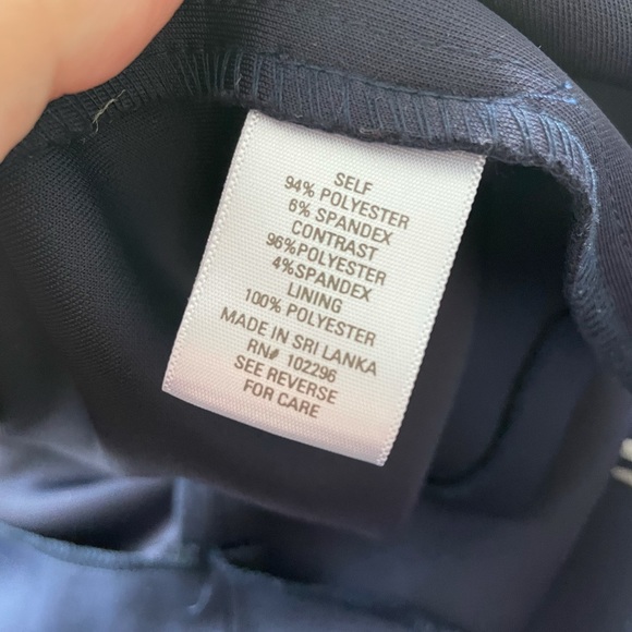 Dressbarn 14W scuba knit navy and white dress - Picture 6 of 7